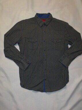 PATRON boys SHIRT blue SNAPS western COWBOY red label RODEO SIZE 16